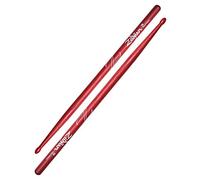 Zildjian 5B Hickory Drumsticks - Nylon Tip - Red