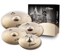 ZILDJIAN Juego de Platos A Custom 14" Hi-Hat, 16" Crash, 18" Crash & 20" Medium Ride - Acabado Brillante
