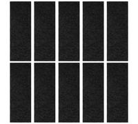 Zilimontt 10 almohadillas de repuesto de poliéster negro de carbón activado de 4 x 12 pulgadas para ventilación de suelo del hogar, horno, humidificador y purificador de aire, corte a medida