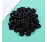 Zilimontt 100 fundas antideslizantes de látex para dedos para montaje industrial, electrónico, arte de uñas, limpieza de joyas, tatuajes, pintura, manualidades (negro)