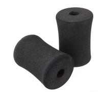 Zilimontt 2 almohadillas de espuma de repuesto para banco de pesas de extensión de piernas, cubiertas de tubo de alta densidad de 22 a 25 mm, accesorios negros para equipo de mesa de inversión de