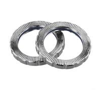 Zilimontt 2 cierres de acero para tuerca exterior de soporte inferior de anillo para montaje de rueda de cadena eléctrica M420/M500, diámetro interior de 31,5 mm, diámetro exterior de 43,8 mm, acabado