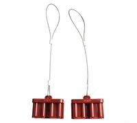 Zilimontt 2 cubiertas antipolvo compatibles con conector estilo 50A-350A, protección contra el polvo de PVC con anillo de seguridad para batería, caravana, remolque, barco (175A-rojo)