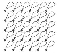 Zilimontt 30 bridas elásticas de 15 cm con cordón de 4 mm y bola de 22,5 mm, accesorios de amarre de lona resistente para asegurar tiendas de campaña, toldos, sacos de dormir, 30 unidades