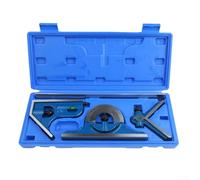 Zilimontt 4Pics - Juego de combinación de ángulo de transportador biselado de 180 grados con cabeza cuadrada de acero inoxidable, cabeza central y regla para procesamiento de maquinaria y industria