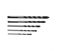 Zilimontt 5 brocas triangulares de carburo de tungsteno de 3 a 8 mm para azulejos de porcelana, cerámica, vidrio, mármol, hormigón, ladrillo, piedra, madera dura, plástico, cemento, metal suave con