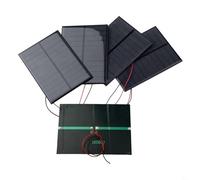 Zilimontt 5 paneles solares policristalinos de 5,5 V 200 mA con alambre para proyectos de bricolaje en el hogar y ciencia, kit de células fotovoltaicas de 110 x 80 mm