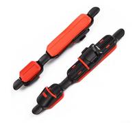 Zilimontt Abrazadera de construcción para caña de pescar, cuerpo de metal antioxidante con base de goma roja para un agarre seguro y no dañino, 125 x 100 mm, ideal para caña de surf y centro (A)