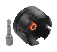 Zilimontt Accesorio de taladro con cremallera para varillas roscadas de 1/10.2 cm, 3/20.3 cm y 1/5.1 cm, herramienta de llave de vaso con carcasa termoplástica resistente y núcleo de acero, compatible