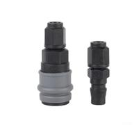 Zilimontt Acoplador de conexión rápida tipo C con diseño de autobloqueo, conector de tubo de poliuretano de acero plástico y acero inoxidable, acoplamiento de manguera de aire OD de 8 mm para SP+PP