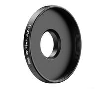 Zilimontt Adaptador de lente de 37 mm a 17 mm, adaptador de filtro para teléfono inteligente 20-60X, macro de aleación de aluminio CNC y conector gran angular