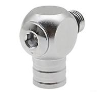 Zilimontt Adaptador de manguera de latón de baja presión para compensadores de flotabilidad de buceo, conector de buceo cromado entre la primera etapa y la segunda etapa, rosca de 3/8-24 pulgadas, 30