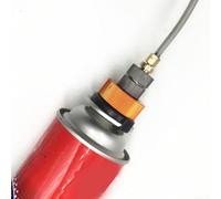 Zilimontt Adaptador de repuesto de butano de aleación de aluminio para botes de gas de camping, conector de boquilla de gas tipo tornillo ligero de 15 g compatible con botellas recargables LGC,