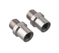 Zilimontt Adaptadores de rosca de pedal de bicicleta de acero inoxidable para pedales de 1/2 pulgada y bielas de 9/16 pulgadas, acero 304 para convertidores de pedal de bicicleta a manivela, aumenta