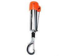 Zilimontt Agitador de señales de buceo de acero inoxidable con cubierta para comunicación de buceador y alerta de amigos en verde plateado o naranja, 123 mm o (A)