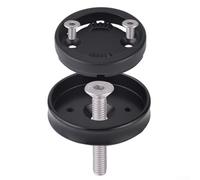 Zilimontt Aleación de aluminio para soporte de computadora de bicicleta y tapa superior de auriculares, soporte de base de vástago integrado compatible con computadoras de bicicleta, se adapta a