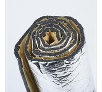 Zilimontt Alfombrilla de amortiguación de sonido automotriz de 100 x 40 cm, lámina de aluminio de celda cerrada de 5 mm + aislamiento de espuma de goma para puerta de coche, chasis y maletero, barrera