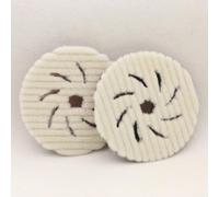 Zilimontt Almohadilla de pulido profesional de 125 mm con lana suave y esponja para detalles automotrices y aplicación de cera, color rojo, negro y blanco, 1 unidad