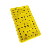 Zilimontt Almohadilla de respaldo de lijado de 3 x 5 pulgadas con 4 tornillos de montaje para lijadoras de aire orbitales, alfombrilla de pulido de construcción de poliuretano de 80 x 133 mm, grosor