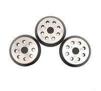 Zilimontt Almohadilla de respaldo para lijadora orbital de 125 mm, goma de densidad media con base reforzada de metal, diseño de 8 agujeros + 3 agujeros pequeños, compatible con Makita