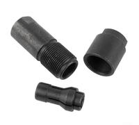 Zilimontt Amoladora angular de acero de alto carbono a amoladora recta, adaptador de conversión M10 x 1,5 rosca, portabrocas de 3 mm/6 mm para herramientas eléctricas de 100 tipos de molienda, pulido