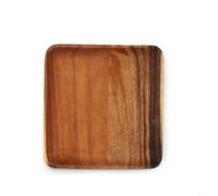 Zilimontt Bandejas para servir | Platos de madera | Plato de desayuno de madera | Bordes elevados y ligero | Perfecto para el desayuno en la cama y el té (25 x 25 x 2)