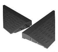 Zilimontt Barra de umbral de silicona para aspiradoras robot, almohadilla de escalada de 58 cm x 20 cm con bordes redondeados, diseño de empalme multimódulo para una fácil transición de pasos y (negro