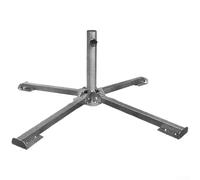 Zilimontt Base plegable para sombrilla de exterior con soporte de tres o cuatro patas, ajuste ajustable para sombrillas de 2,2 a 3,2 m con tornillo de bloqueo, plástico estable y acero (cuatro patas