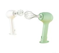 Zilimontt Batidor de huevos eléctrico inalámbrico y batidora de crema con soporte vertical ergonómico, batidor automático, rejillas de ventilación de disipación de calor para mayor durabilidad del