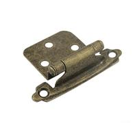 Zilimontt Bisagras de cierre empotrado para muebles, acero laminado en frío, cromo pulido con cierre suave, reducción de ruido, D para armarios de cocina para 10 unidades (bronce verde)