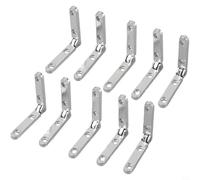 Zilimontt Bisagras de resorte de aleación de zinc de 90 grados para caja de madera, armario, baúl, joyero, bisagra decorativa plateada para muebles, 30 x 30 mm, herrajes resistentes a la corrosión con