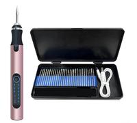 Zilimontt Bolígrafo de grabado inalámbrico recargable por USB con 30 bits, velocidad variable de 5000 a 18000 rpm, kit de herramientas de tallado eléctrico para metal, vidrio, madera, bolígrafo