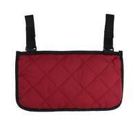 Zilimontt Bolsa de almacenamiento para reposabrazos de silla de camping con múltiples bolsillos y tira reflectante, bolsa organizadora lateral de algodón de poliéster duradero para sillas plegables