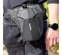 Zilimontt Bolsa impermeable para piernas de motocicleta, riñonera de nailon para hombre, instalación directa, bolsa lateral para la mayoría de motocicletas, color negro