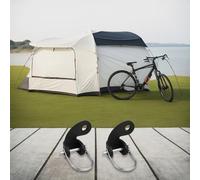 Zilimontt Burley - Juego de acopladores de enganche de remolque compatibles con 2 cabezales de tracción de acero para QR y ejes sólidos de hasta 12,2 mm, para fijación de remolque de bicicleta