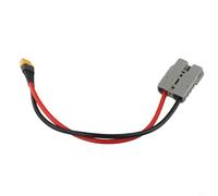 Zilimontt Cable adaptador para XT60 50 A 600 V 10 AWG 30 cm conector solar para estación de energía RIVER RV Yate Bus 12-24V sistema gris