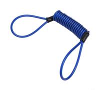 Zilimontt Cable recordatorio de bloqueo de freno de disco para motocicleta y bicicleta, cable de resorte de acero recubierto de PVC de 120 cm, cable de seguridad antirrobo, casco y accesorio de