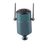 Zilimontt Cámara de pesca subacuática con visión nocturna Lente gran angular de 195 ° Impermeable Buscador de peces Luz infrarroja para agua fangosa profunda Lago Pesca en hielo 12-28V (azul)
