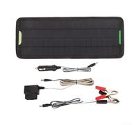 Zilimontt Cargador de goteo de panel solar de 12 V y kit de mantenimiento de batería con controlador para coche, barco, RV, camión, motocicleta y baterías recargables de 12 V/24 V