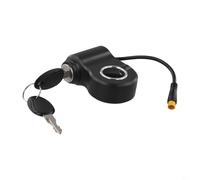 Zilimontt Cerradura de puerta de scooter eléctrico Kukirin G2/Pro/Max, plástico negro resistente al desgaste, diseño de 3 pines para una conducción segura al aire libre, para una fácil instalación