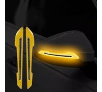 Zilimontt Cinta reflectante de seguridad automotriz para parachoques de coche y espejo retrovisor, calcomanías reflectantes ABS con tecnología de microprisma, epoxi resistente a los arañazos (amarillo