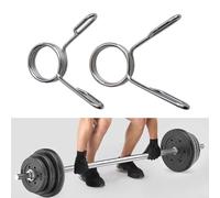 Zilimontt Clips olímpicos de 50 mm, abrazaderas de barra de pesas de metal resistentes para entrenamiento de fuerza, levantamiento de potencia y entrenamientos de gimnasio, bloqueo seguro para