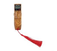 Zilimontt Contador digital de cuentas con pantalla LCD para meditación, diseño portátil ligero para rastrear oraciones de hasta 99,999 (madera de pera)