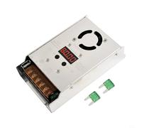 Zilimontt Controlador de carga solar Convertidor reductor 18V-80V a 12V 24V Módulo cargador de batería con pantalla LCD 25A 600W para sistema de panel solar