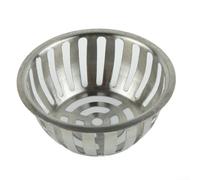 Zilimontt Cubierta de desagüe de acero inoxidable para balcón, cubierta de desagüe para piso, tapa redonda para tubo de lluvia, colador de canalón para exteriores, plateado antiobstrucción para