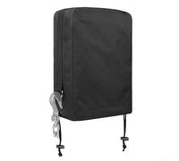 Zilimontt Cubierta para gato de lengüeta de remolque, tela Oxford 210D, protección impermeable para gato eléctrico, protección contra la lluvia y el polvo, fácil ajuste con anillos en D, negro, 14 x 5