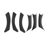 Zilimontt Cubierta para reposabrazos de panel de puerta interior de la serie 3 E90 E91 318 320 325, borde protector de textura de fibra de carbono ABS para manija de puerta de coche, (negro)