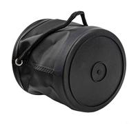 Zilimontt Cubo de pesca plegable de EVA de 4,5 L con correa de hombro ajustable, contenedor de cebo vivo impermeable y tanque de agua portátil para camping, senderismo, lavado de automóviles y (negro)