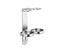 Zilimontt Dispensador de jabón de acero inoxidable montado en la pared, estante de almacenamiento de baño, cromo pulido, adecuado para champú y gel de ducha (2 agujeros)