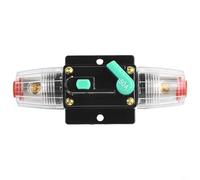 Zilimontt Disyuntor de circuito 10A-100A Amp con fusible de reinicio manual, desconector impermeable de 12V-48V DC para protección de energía de audio, prevención de sobrecarga, panel (50A)